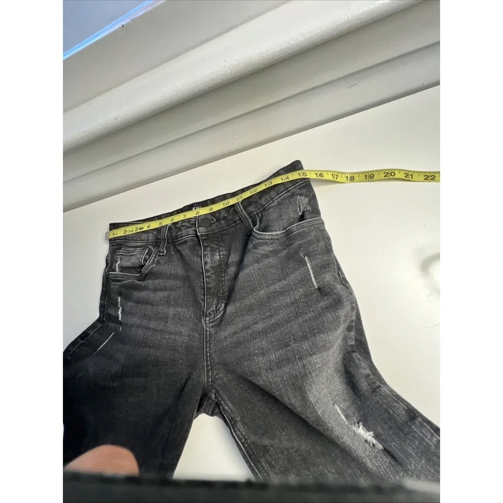 Kut From The Kloth Rachael Fab Ab Raw Hem High Rise Mom Jeans Sz‎ 8 Black - Picture 5 of 7